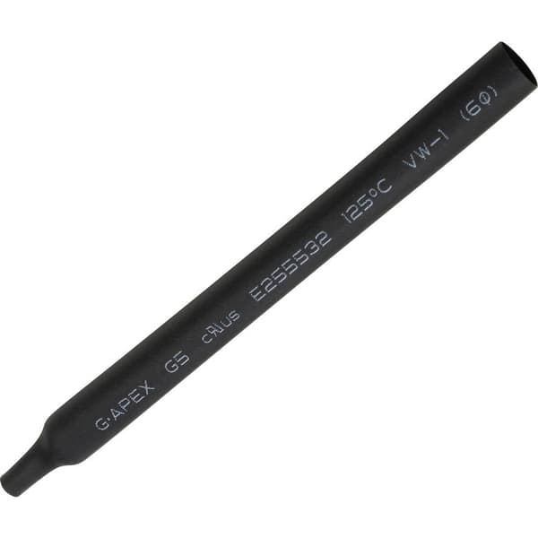 TRU COMPONENTS 1566757 Krympslang utan lim Svart 6 mm 3 mm Krympförhållande:2:1 10 m