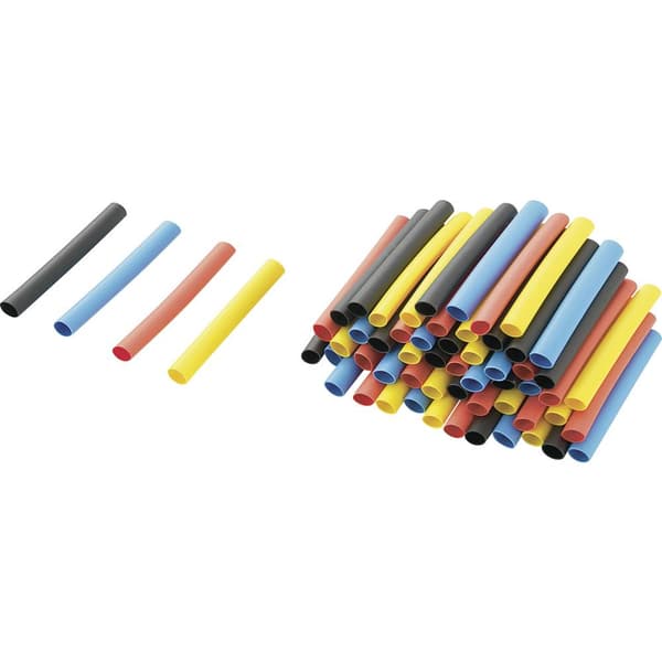 TRU COMPONENTS 1570676 Krympslang sortiment Flerfärgad 3.20 mm 1.60 mm Krympförhållande:2:1 3.2 m
