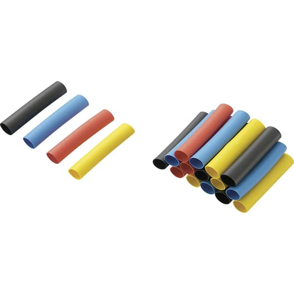 TRU COMPONENTS 1571321 Krympslang sortiment Flerfärgad 6.40 mm 3.20 mm Krympförhållande:2:1 20 st