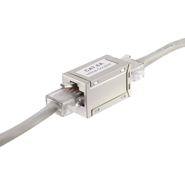 Renkforce RJ45 Nätverk Adapter CAT 6A [1x RJ45 hona - 1x RJ45 hona] Vit