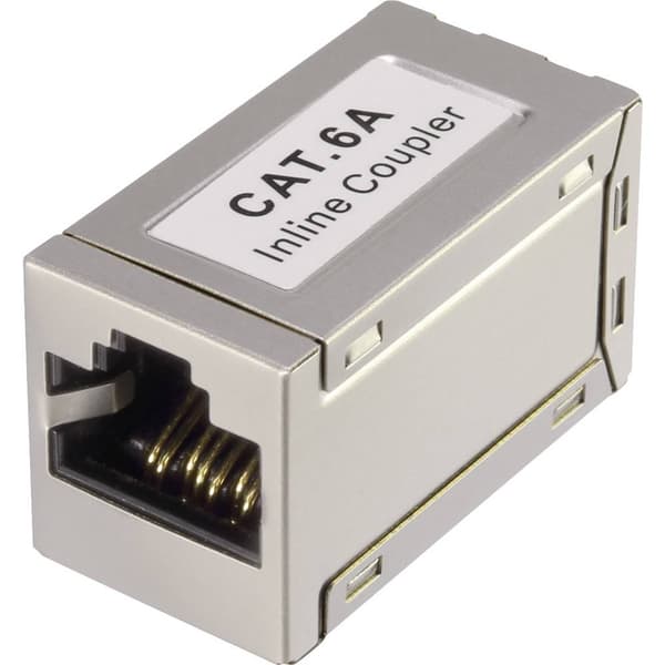 Renkforce RJ45 Nätverk Adapter CAT 6A [1x RJ45 hona - 1x RJ45 hona] Vit