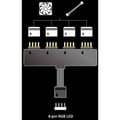 Miniatyrbild 3 av 4: Anslutningskabel PC [1x RGB LED hane - 4x RGB LED hona] 0.10 m Svart Akasa