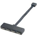 Miniatyrbild 1 av 4: Anslutningskabel PC [1x RGB LED hane - 4x RGB LED hona] 0.10 m Svart Akasa