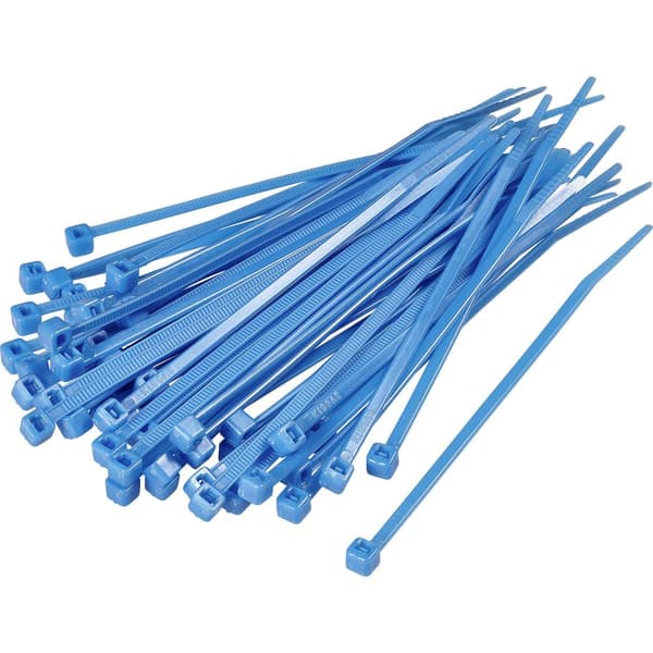 TRU COMPONENTS 1592805 TC-CV200A203 Buntband 203 mm 3.60 mm Blå 100 st