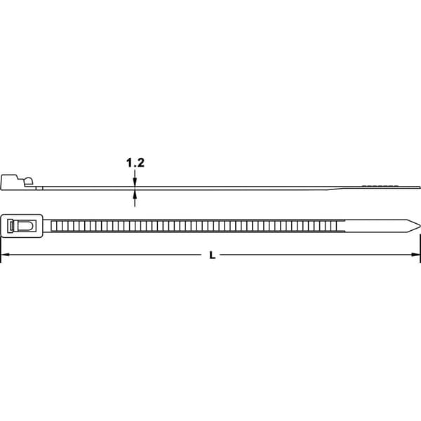 TRU COMPONENTS 1592808 TC-HV300S203 Buntband 300 mm 4.50 mm Natur Avtagbart 100 st