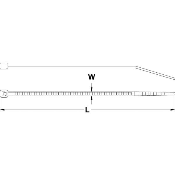 TRU COMPONENTS 1592887 TC-CVR120W203 Buntband 120 mm 3.20 mm Svart UV-stabiliserad 100 st
