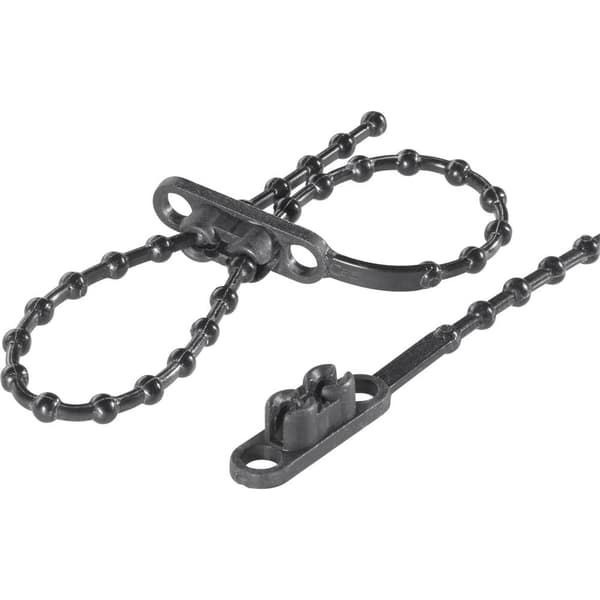TRU COMPONENTS 1592905 TC-KTVR145BK203 Buntband knut/nodtyp 145 mm 2 mm Svart Med dubbelt huvud 100 st