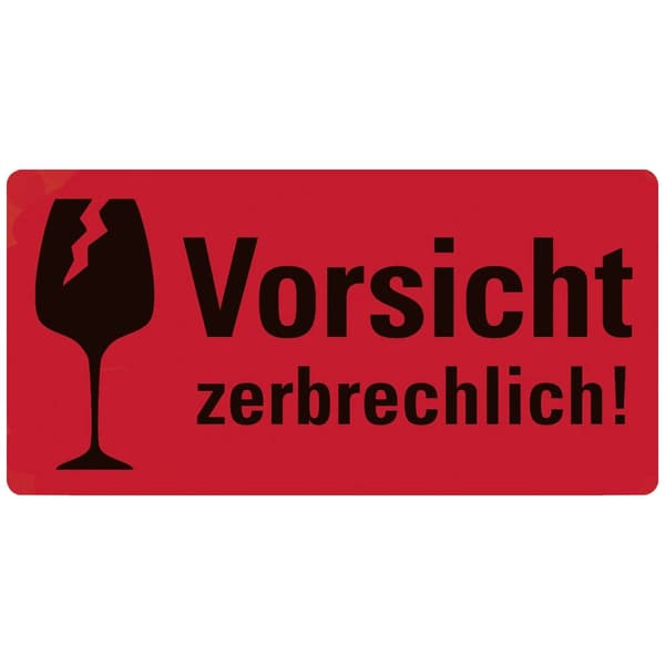 Avery-Zweckform 7211 Varningsetiketter 100 x 50 mm Papper Neonröd 200 st Permanent