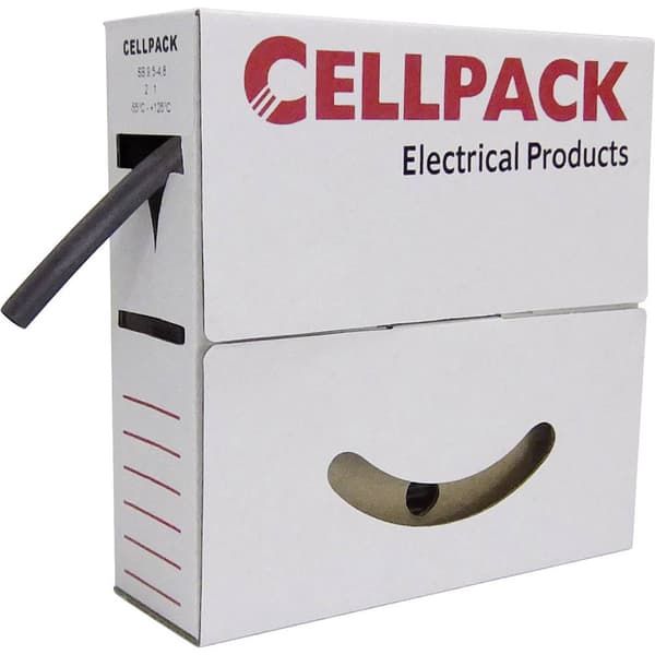 CellPack 127065 Krympslang utan lim Svart 9.50 mm 4.80 mm Krympförhållande:2:1 10 m
