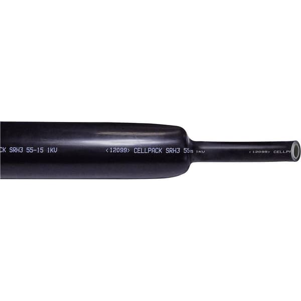 CellPack 127421 Krympslang med lim Svart 34 mm 7 mm Krympförhållande:3:1 1 st