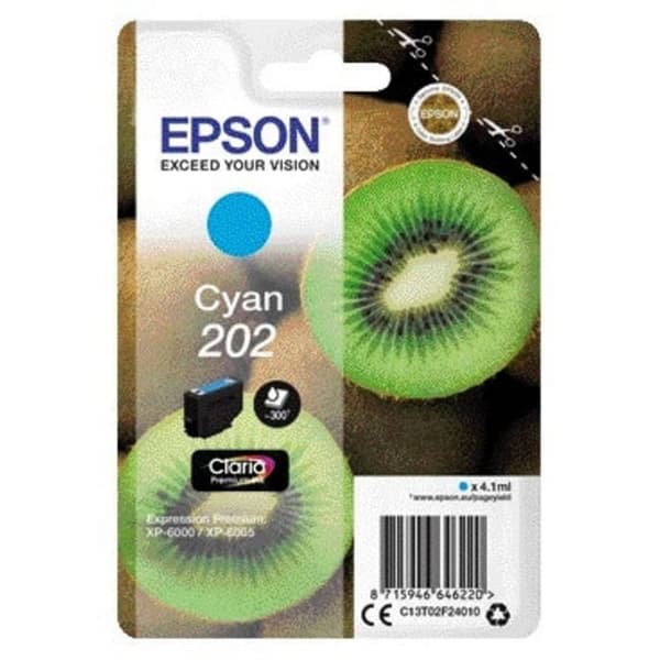 Epson Bläck T02F2, 202 Original Cyan C13T02F24010