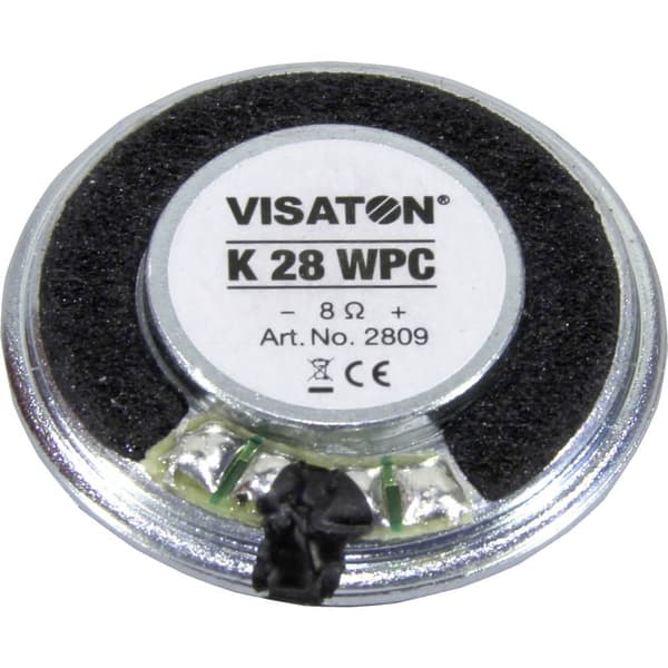 Visaton K 28 WPC - 8 Ohm 1.1 tum 2.8 cm Mini-högtalarelement 1 W 8 Ω Plastmembran