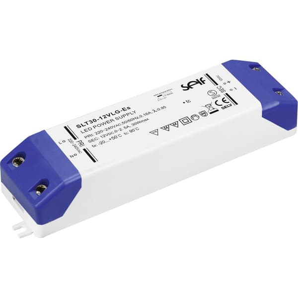 Self Electronics SLT30-24VLG-ES LED driver Konstantspänning 30 W 0 - 1.25 A 24.0 V/DC möbelregistrering, inte dimbar, Ö