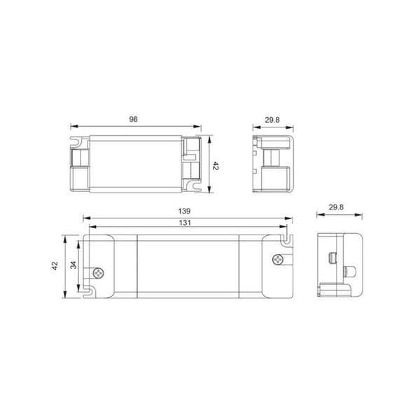Self Electronics SLT45-1050IL-E LED driver Konstantström 42 W 700 - 1050 mA 30.0 - 42.0 V/DC möbelregistrering, inte di