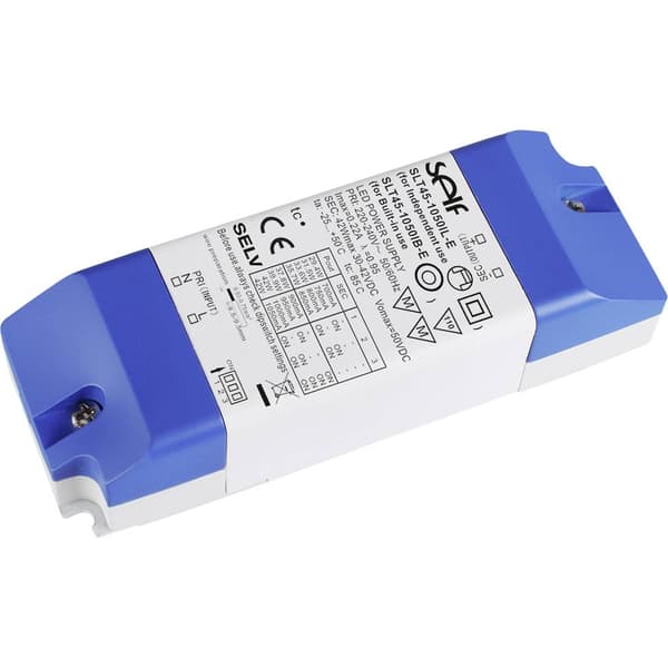 Self Electronics SLT45-1050IL-E LED driver Konstantström 42 W 700 - 1050 mA 30.0 - 42.0 V/DC möbelregistrering, inte di