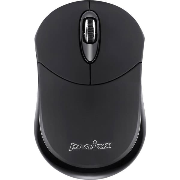 Perixx PERIMICE-802 WiFi mus Bluetooth Optisk Svart 3 Knappar 1000 dpi