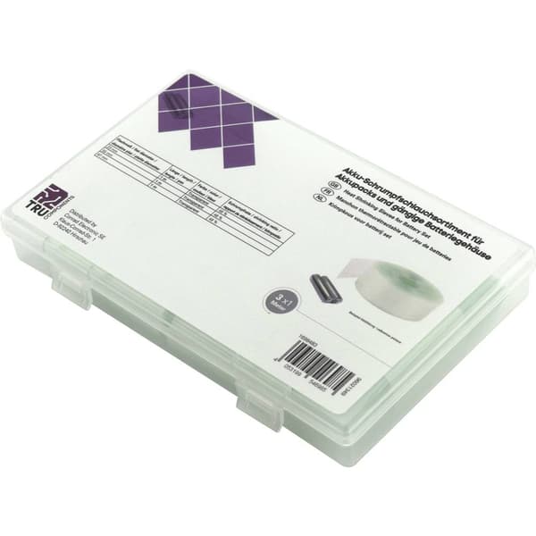 TRU COMPONENTS TC-6793932 Batterikrympslang utan lim Transparent Krympförhållande:2:1 3 delar