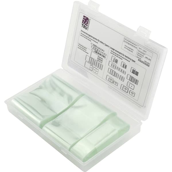 TRU COMPONENTS TC-6793932 Batterikrympslang utan lim Transparent Krympförhållande:2:1 3 delar