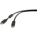 Miniatyrbild 1 av 2: Renkforce DisplayPort Anslutningskabel DisplayPort-kontakt, DisplayPort-kontakt 1.00 m Svart UHD 4K @ 60 Hz guldplätera