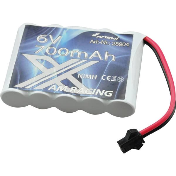 Amewi RC Batteripack (NiMh) 6 V 700 mAh Antal celler: 5 Stick Micro-Car-anslutning