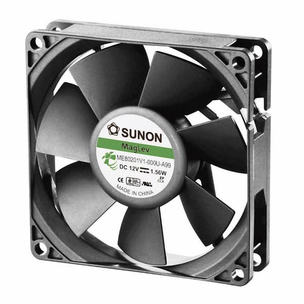Sunon ME80201V1-000U-A99 Axialfläkt 12 V/DC 61.16 m³/h (L x B x H) 80 x 80 x 20 mm