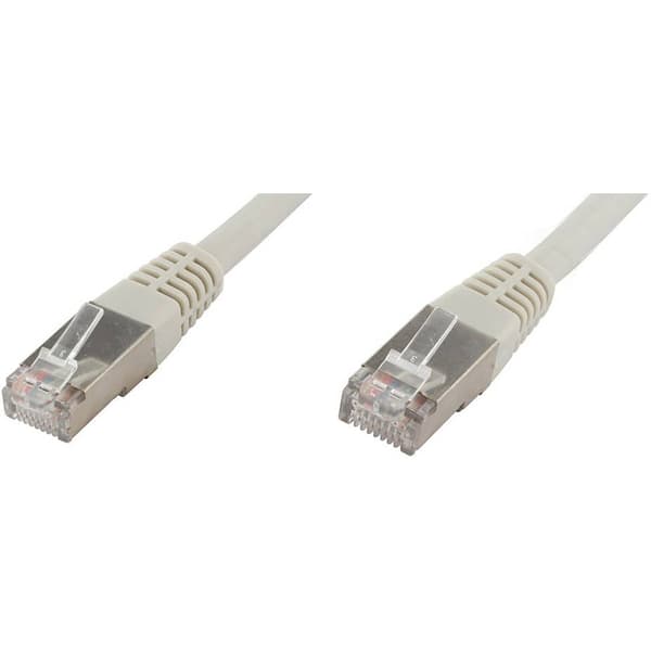 econ connect F6TP3GR RJ45 Nätverkkabel, Patchkabel CAT 6 S/FTP 3.00 m Grå Parskärmad 1 st