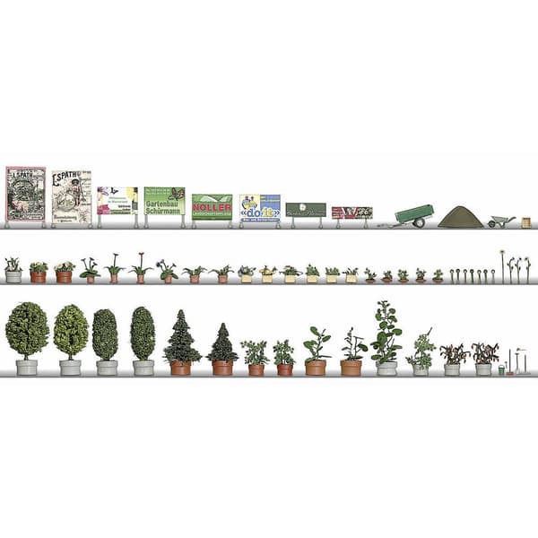 Busch 1211 H0 Flower och Planter Set Byggsats