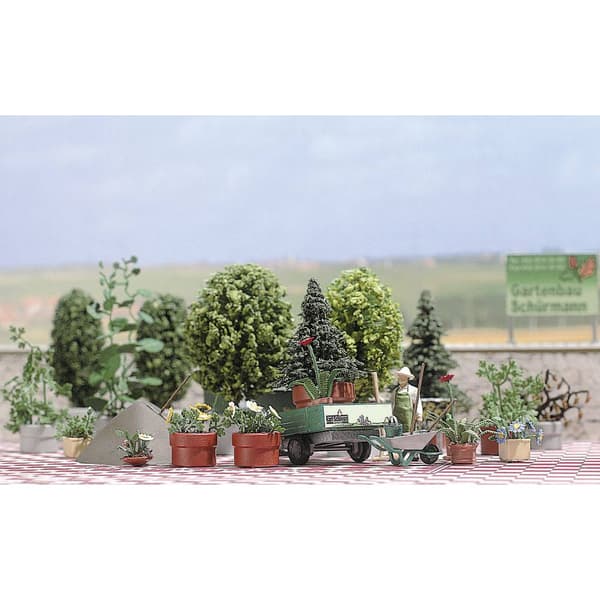 Busch 1211 H0 Flower och Planter Set Byggsats