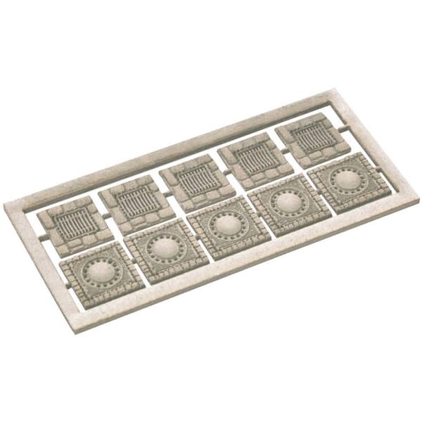 MBZ 80087 H0 gatubrunnar, laserbehandlade Lasercut-modell