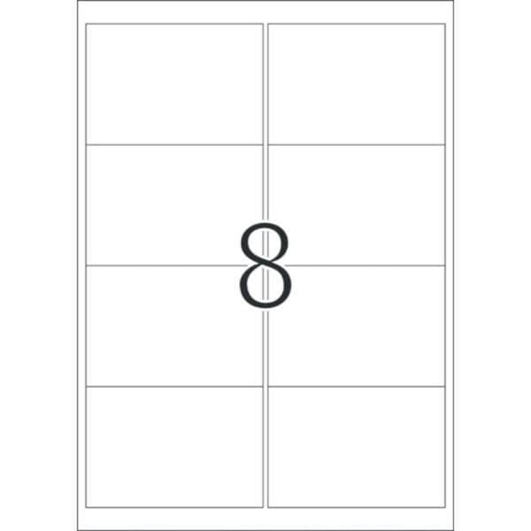 Herma 10018 Adressetiketter 99.1 x 67.7 mm Papper Vit 200 st Repositionerbart Bläckstråleskrivare, Laser, Laser, färg,