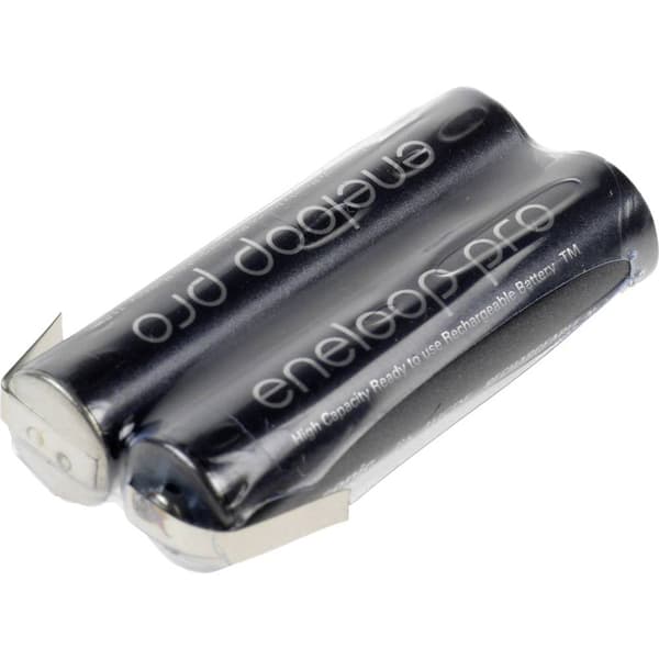 Panasonic eneloop Pro Batteripack Antal celler: 2 Batteristorlek: AAA (R03) Z-lödfana NiMH 2.4 V 900 mAh