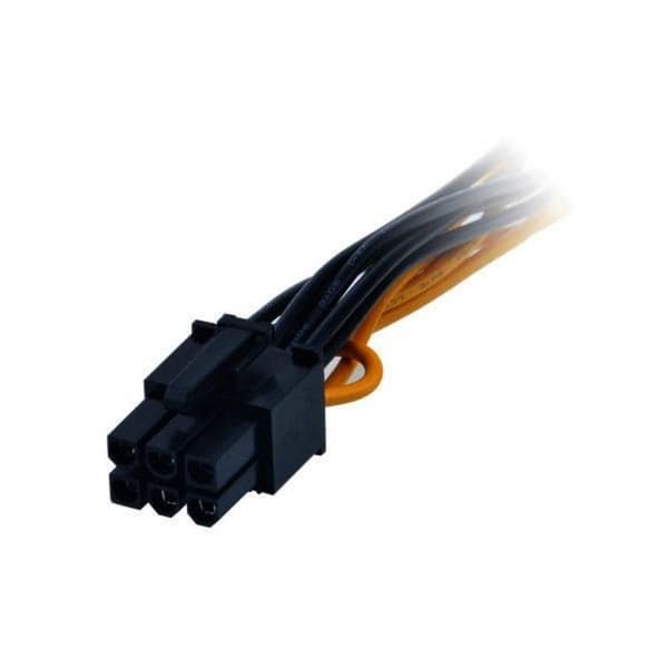 Akasa Ström Adapter [2x SATA-strömkontakt hane 15-pol - 1x PCIe hane 6-pol] 0.15 m Svart, Gul