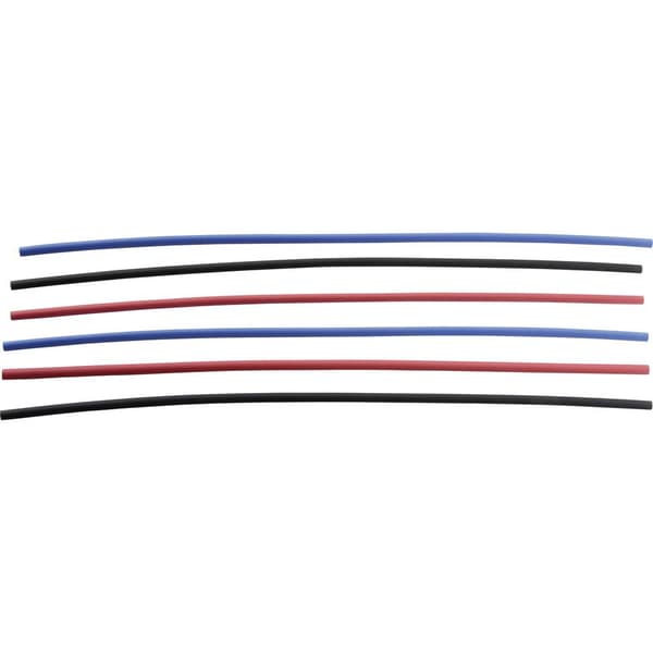 DSG Canusa 8014060000 Krympslang sortiment Svart, Röd, Blå 6 mm 2 mm Krympförhållande:3:1 1.5 m
