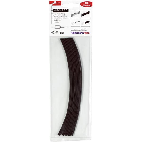 HellermannTyton 308-31212 Krympslang sortiment Blå 12 mm 4 mm Krympförhållande:3:1 10 st