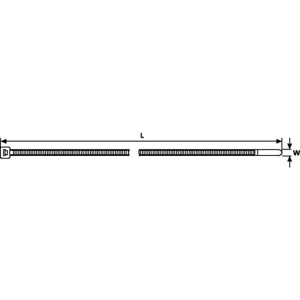 HellermannTyton 111-03008 T30R-PA66-BU Buntband 150 mm 3.50 mm Blå Väderbeständig 100 st