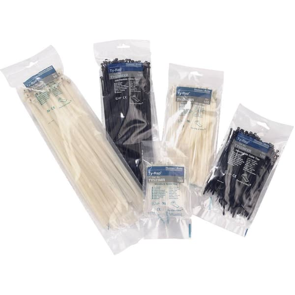 ABB TY525MR TY525MR Buntband 186 mm 4.80 mm Natur Med metalltunga 100 st