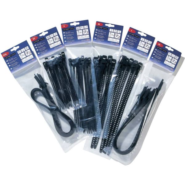 HellermannTyton 115-07270 SOFTFIX-S-TPU-BK-XK Buntband 260 mm 7 mm Svart Avtagbart, Mycket flexibel, Med ögla 12 st