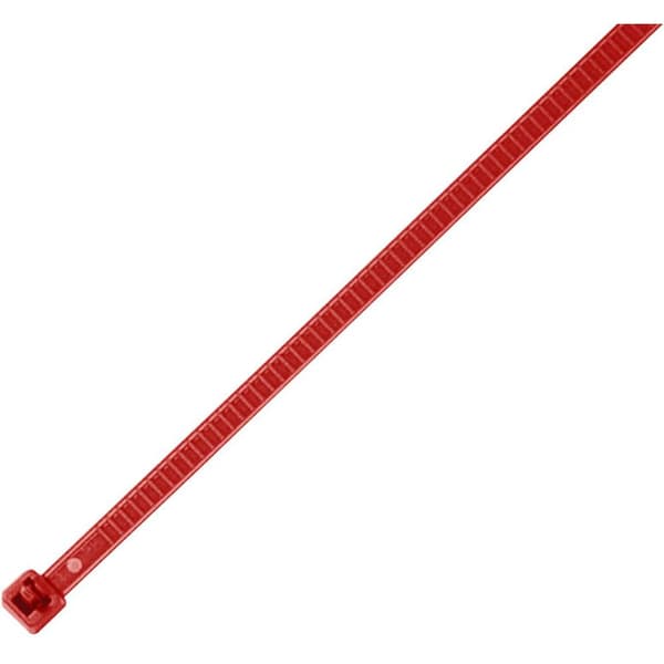 HellermannTyton 115-00003 LR55R-PA66-RD-Q1 Buntband 196 mm 4.80 mm Röd Avtagbart, Värmestabiliserad 25 st