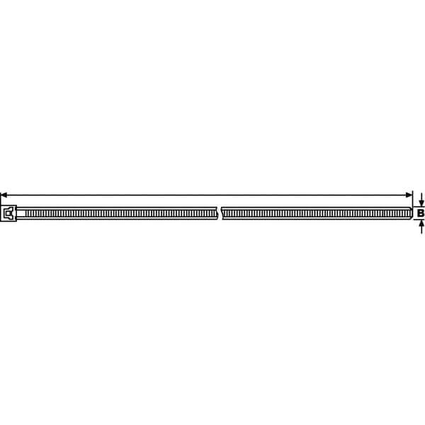 HellermannTyton 115-00004 LR55R-PA66-YE-Q1 Buntband 196 mm 4.80 mm Gul Avtagbart, Värmestabiliserad 25 st