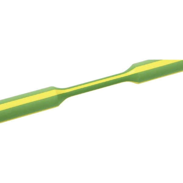 HellermannTyton 319-00307 Krympslang utan lim Grön, Gul 3 mm 1 mm Krympförhållande:3:1 1 m