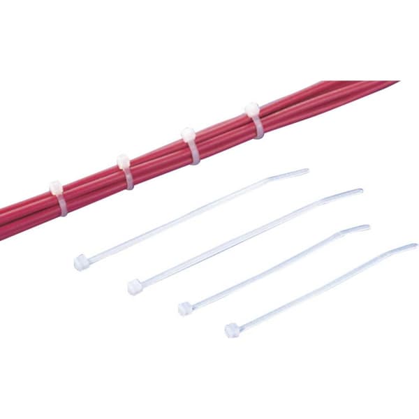 HellermannTyton 111-03419 T30L-PA66-NA-C1 Buntband 190 mm 3.50 mm Natur Värmestabiliserad 100 st