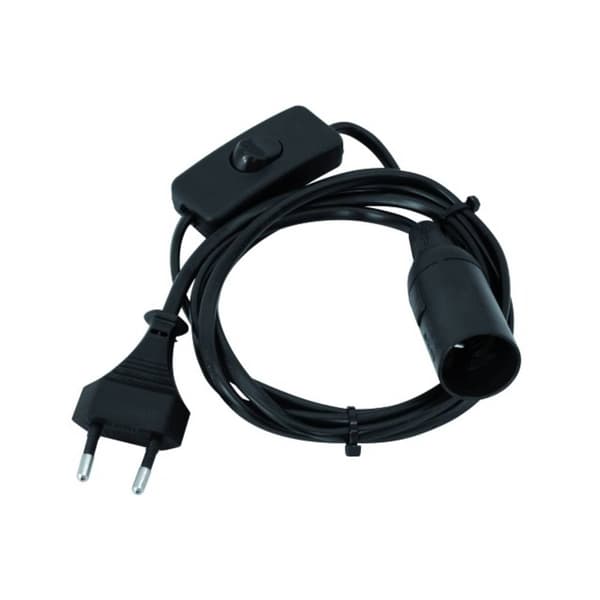 Eurolite 51100665 Lampsockel E14 230 V 60 W med eurokontakt, med vippströmbrytare
