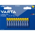 Miniatyrbild 1 av 2: Varta Batteri AAA (R03) LONGLIFE Power AAA Bli 10 Alkaliskt 1.5 V 10 st