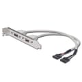 Miniatyrbild 2 av 4: Digitus USB 2.0 Anslutningskabel [2x USB 2.0 intern 5-pol hane - 2x USB 2.0 A hona] 25.00 cm