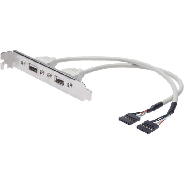 Digitus USB 2.0 Anslutningskabel [2x USB 2.0 intern 5-pol hane - 2x USB 2.0 A hona] 25.00 cm