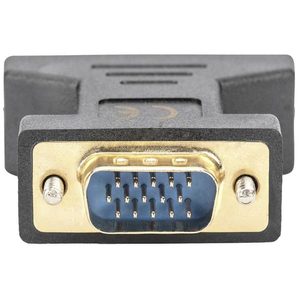 Digitus AK-320505-000-S DVI / VGA Adapter [1x DVI-hona 24+5 pol - 1x VGA hane] Svart