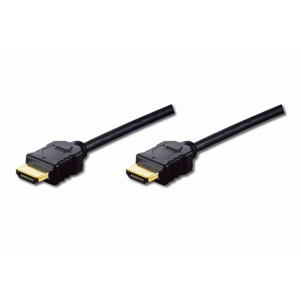 Digitus HDMI Anslutningskabel HDMI-A-kontakt, HDMI-A-kontakt 2.00 m Svart AK-330114-020-S 4K UHD, guldpläterad kontakt