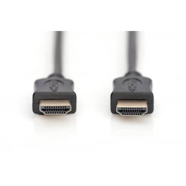 Digitus HDMI Anslutningskabel HDMI-A-kontakt, HDMI-A-kontakt 2.00 m Svart AK-330114-020-S 4K UHD, guldpläterad kontakt