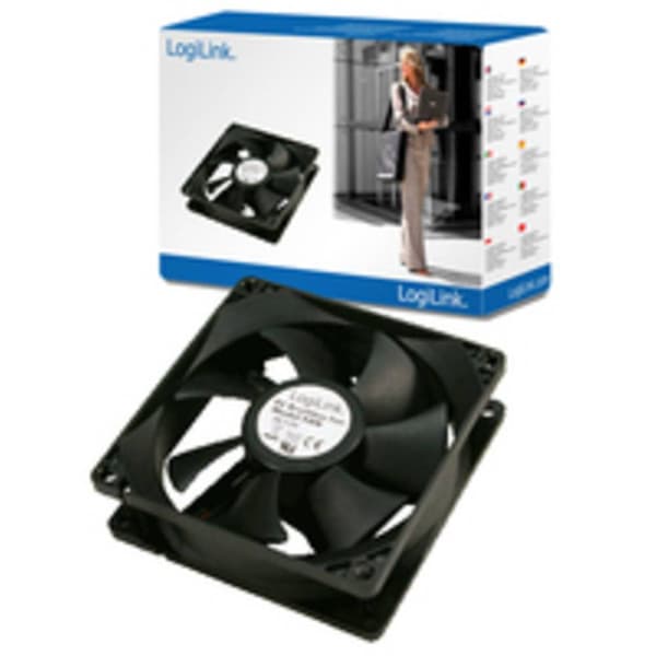LogiLink FAN103 Chassi-fläkt Svart (B x H x D) 120 x 120 x 25 mm