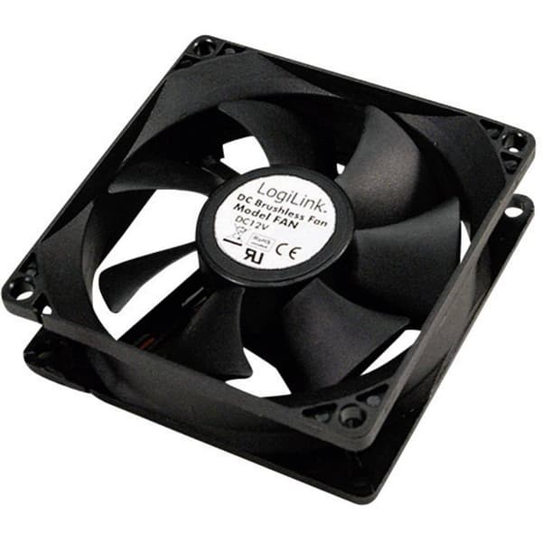 LogiLink FAN103 Chassi-fläkt Svart (B x H x D) 120 x 120 x 25 mm
